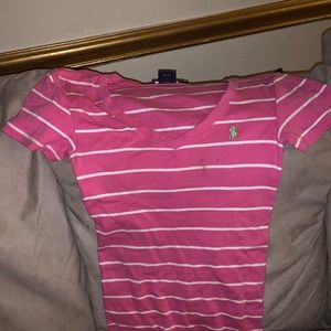 Pink Ralph Lauren polo sweater shirt